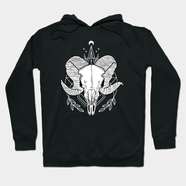 Ram Skull Hoodie by averymuether